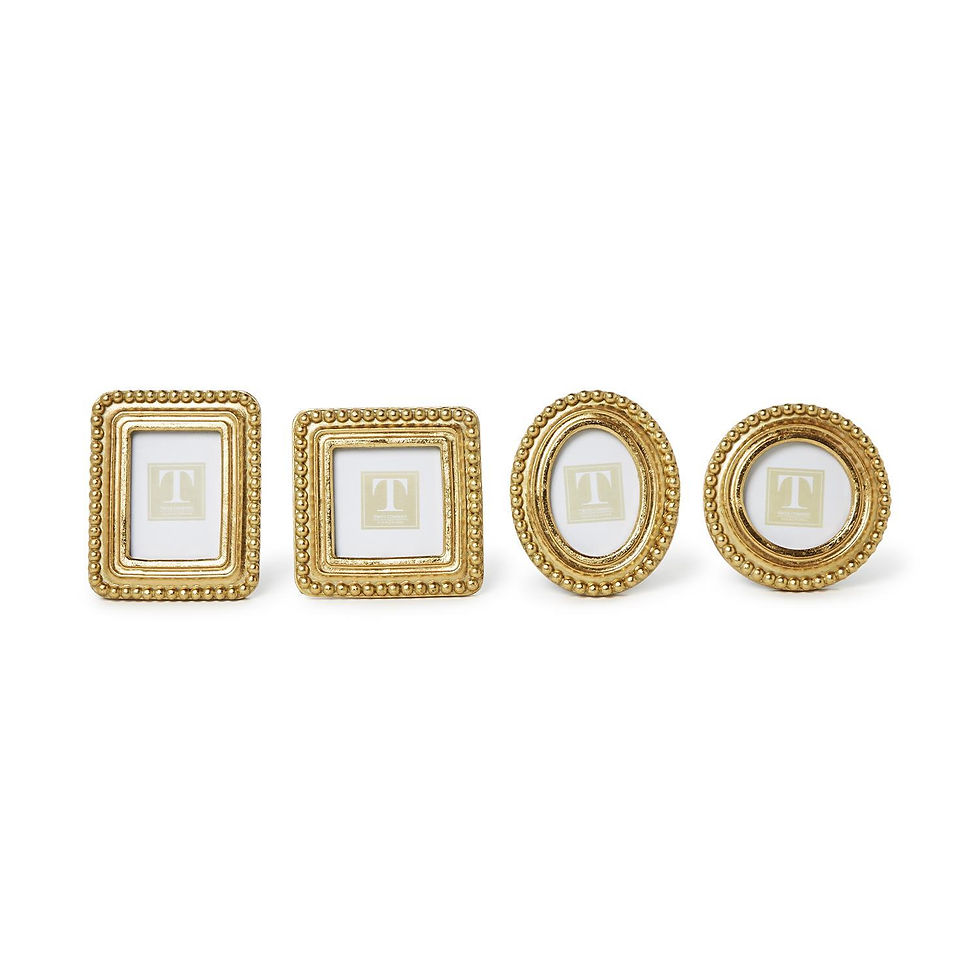 Gold Beaded Texture Gold Photo Frames