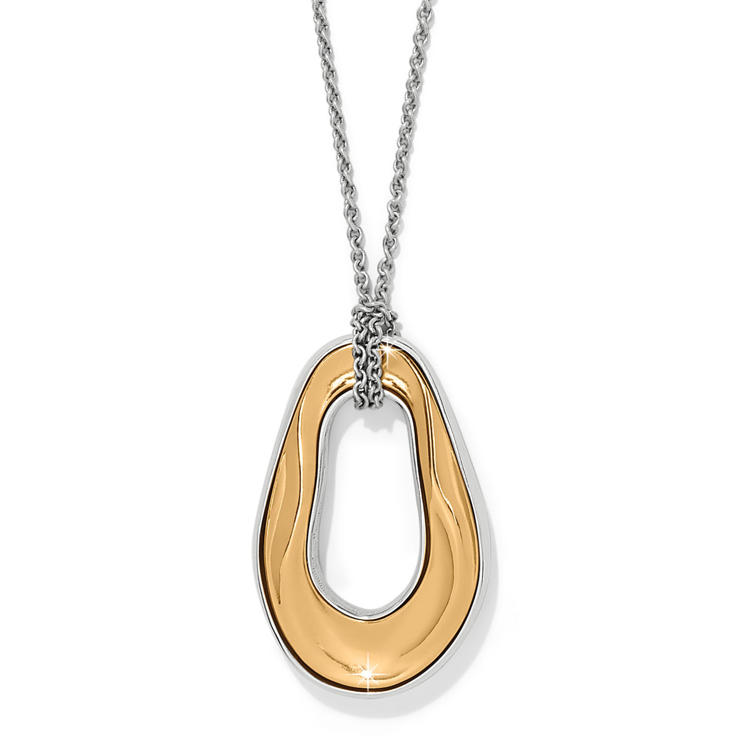 Cascade Two Tone Oval Necklace