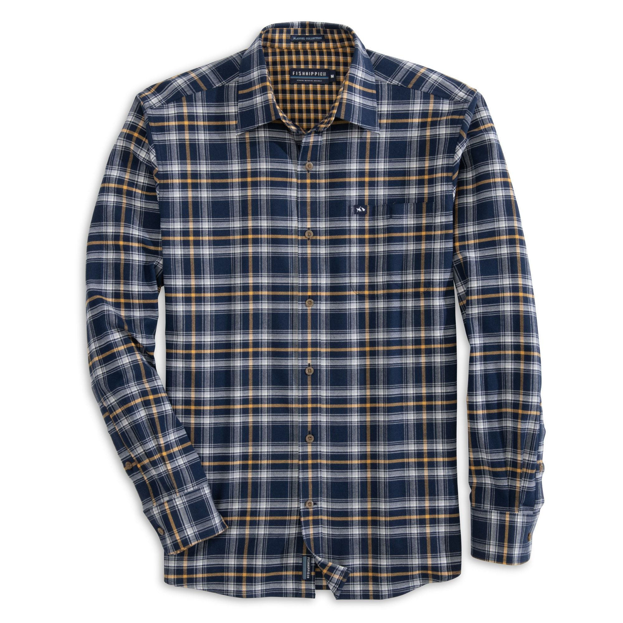 Fish Hippie Navy Durston Flannel