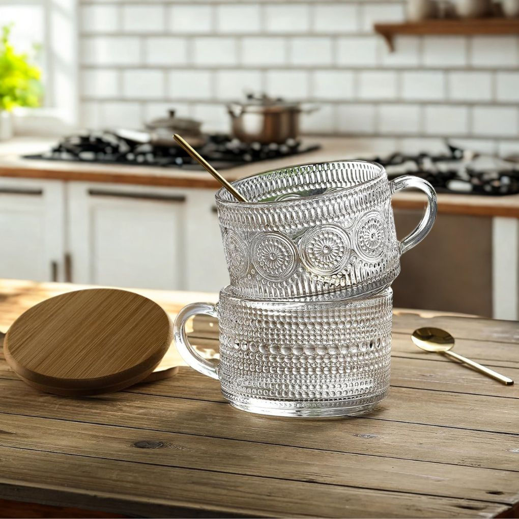 Vintage Embossed Coffee Mug