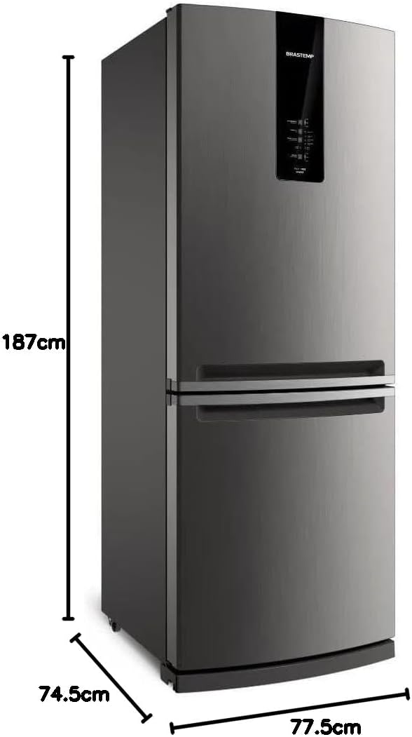 Geladeira Frost Free Brastemp Inverse 2 Portas 443L Evox BRE57AK 127V medidas
