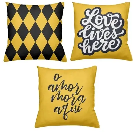 Kit 3 Almofadas Cheias Novas Estampas Decorativas digitais varias estampas personalizadas