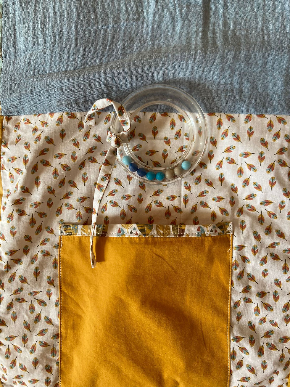 pochette à hochet tapis d'eveil