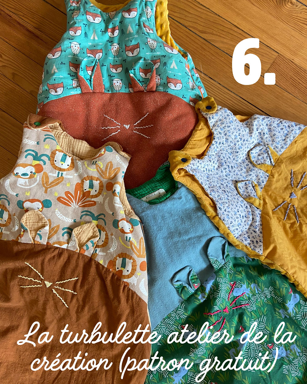 4 turbulettes cousues main de toutes les couleurs