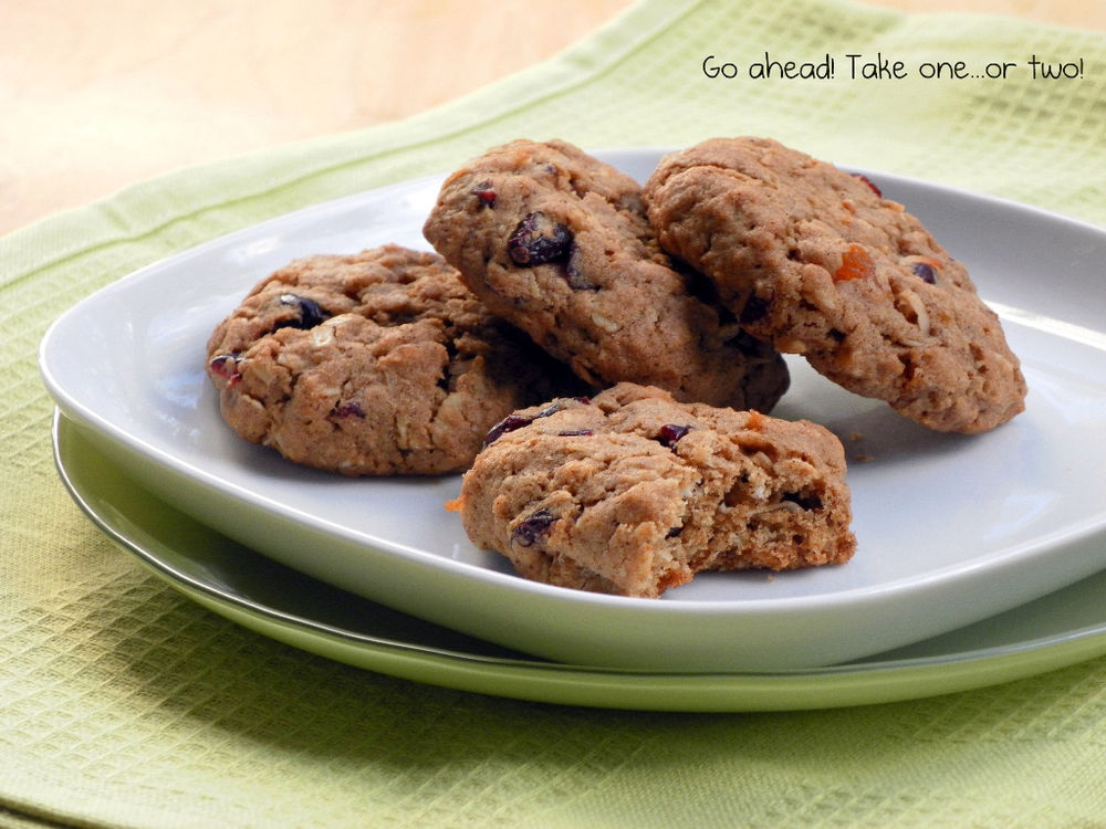 Deliciously Chewy Oatmeal, Coconut & Dried Fruit Cookies