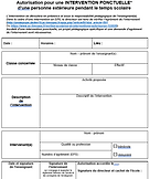 autorisation intervenants extérieurs