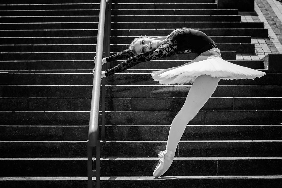 Dancer in white tutu