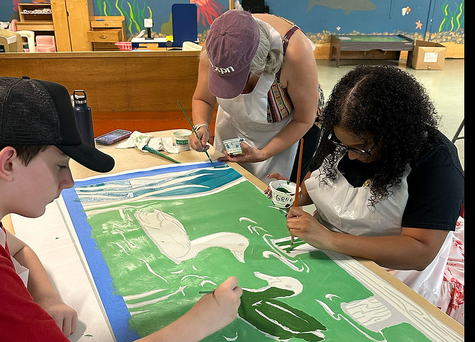 Trinity Norwood and neighbors on Community Paint Day
