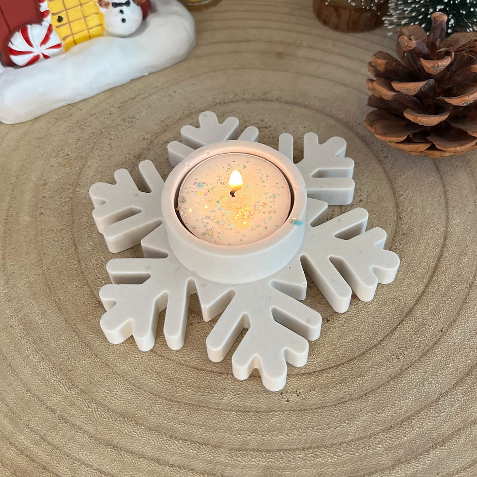 Porte-bougies flocon de neige
