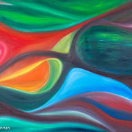 A mellow blending of colours like the flow of water.
