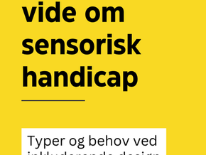 Forside af en PDF-fil med teksten "Hvad du bør vide om sensorisk handicap?"
