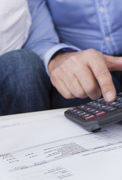 Men with Calculator