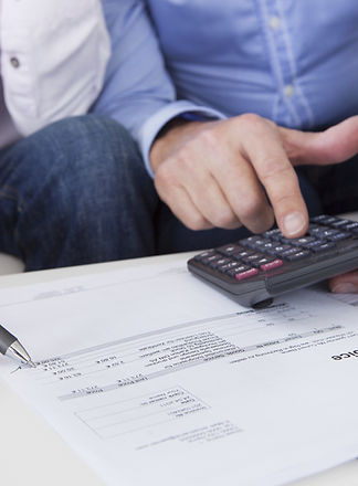 Men with Calculator