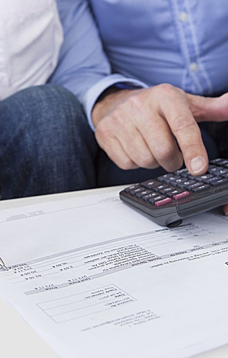 Men with Calculator