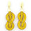 Thumbnail: Golden Grass Long Loop Drop Earrings
