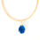 Thumbnail: Buriti Straw Small Blue Agate Crystal Necklace