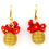 Thumbnail: Drop Beads Golden Grass Earrings With Natural Stones
