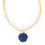 Thumbnail: Buriti Straw Round Sodalite Crystal Pendant Necklace