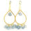 Thumbnail: Golden Grass Dangle Chandelier Earrings With Natural Stones