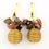 Thumbnail: Drop Beads Golden Grass Earrings With Natural Stones
