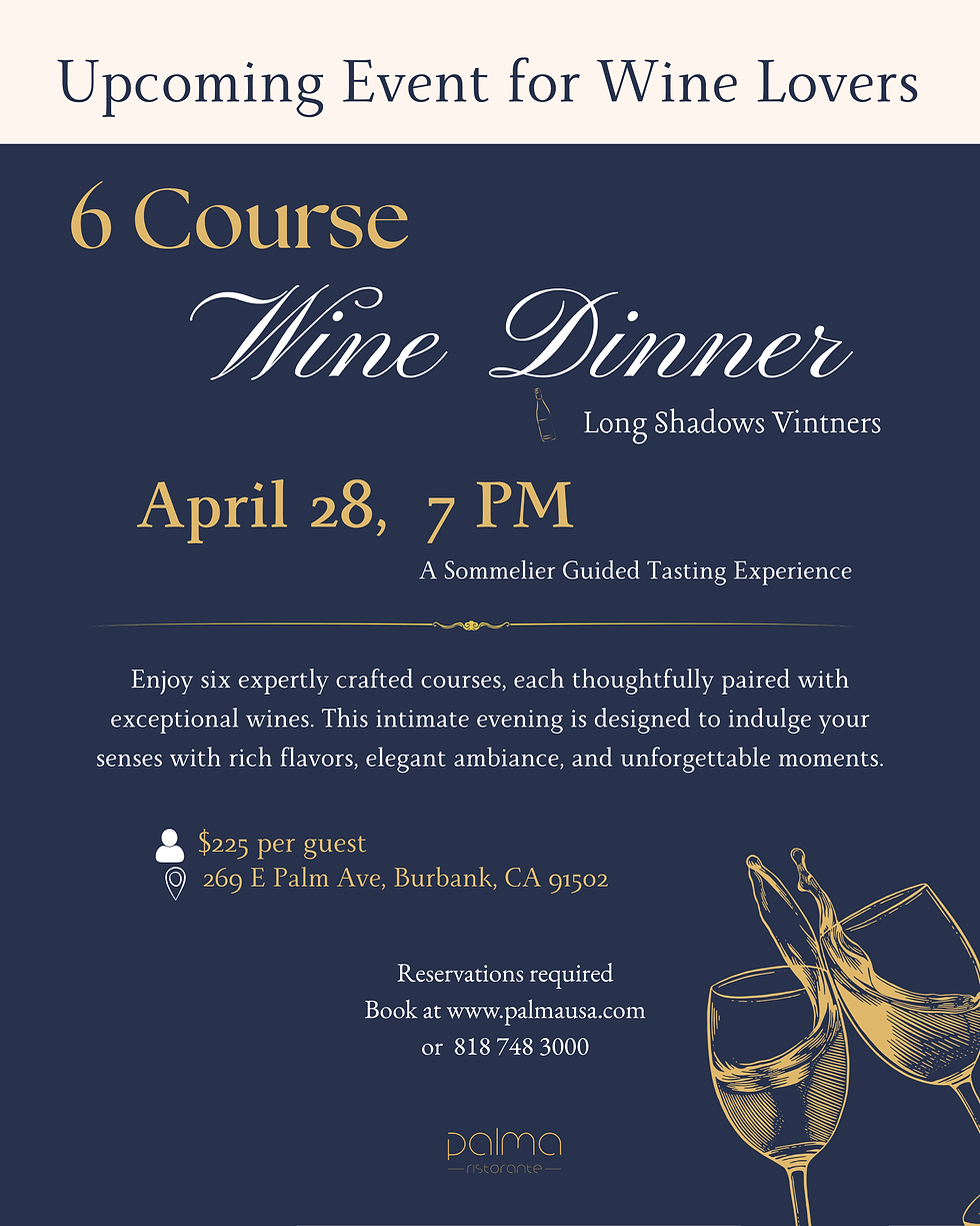 6-Course Wine Dinner Experience @ PALMA Ristorante
