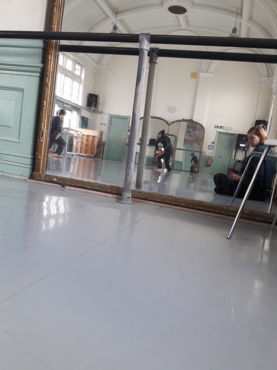 Photo: In rehearsal with Thomasin Gulgec and Estela Merlos