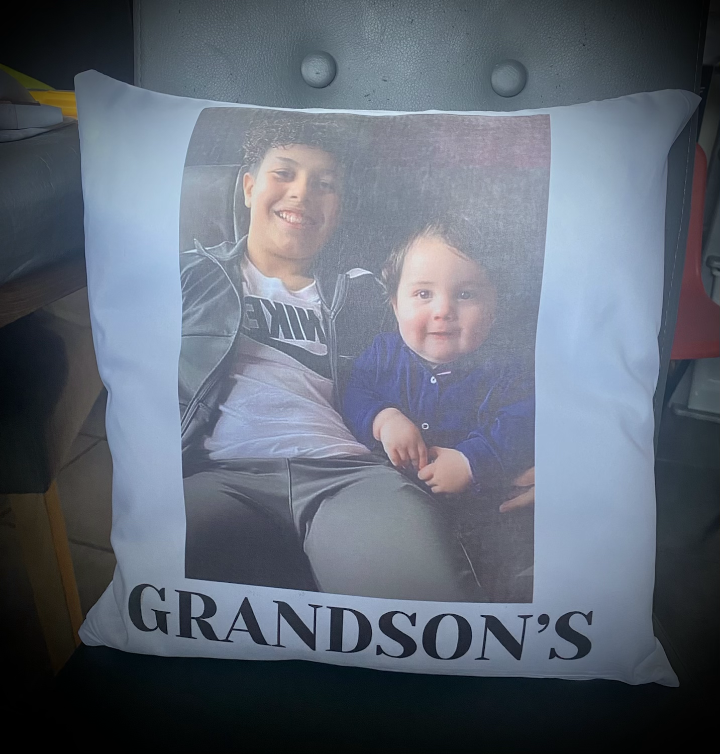 Personalised photo cushion