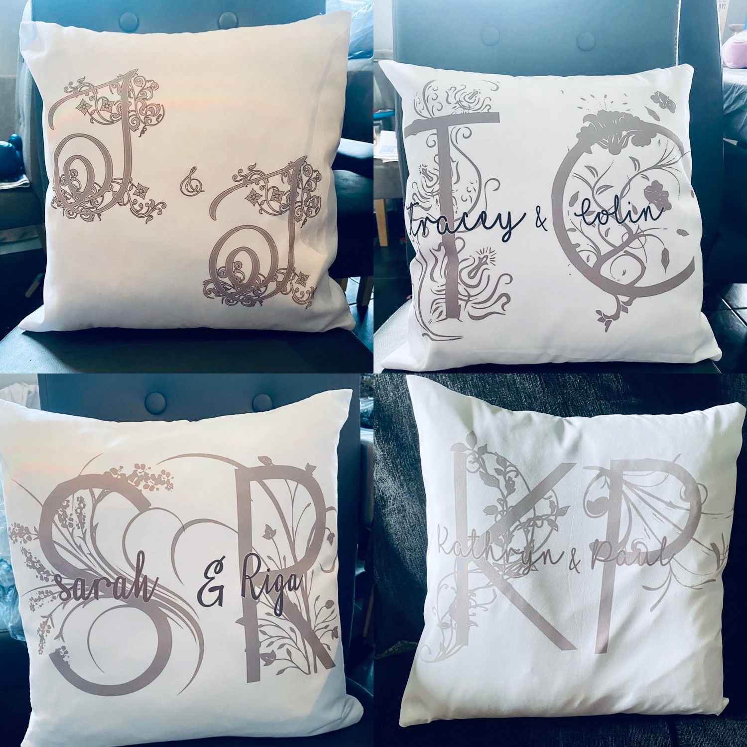 Personalised letter cushion