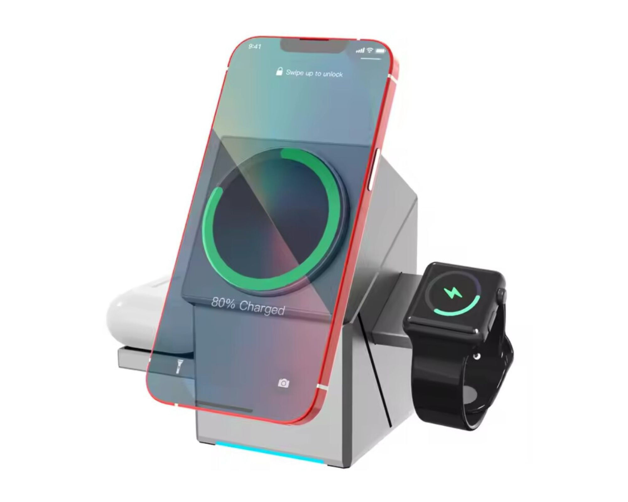 Chargeur 3 en 1 Mag-Safe, Puissance de Charge maximale sans Fil 15 W