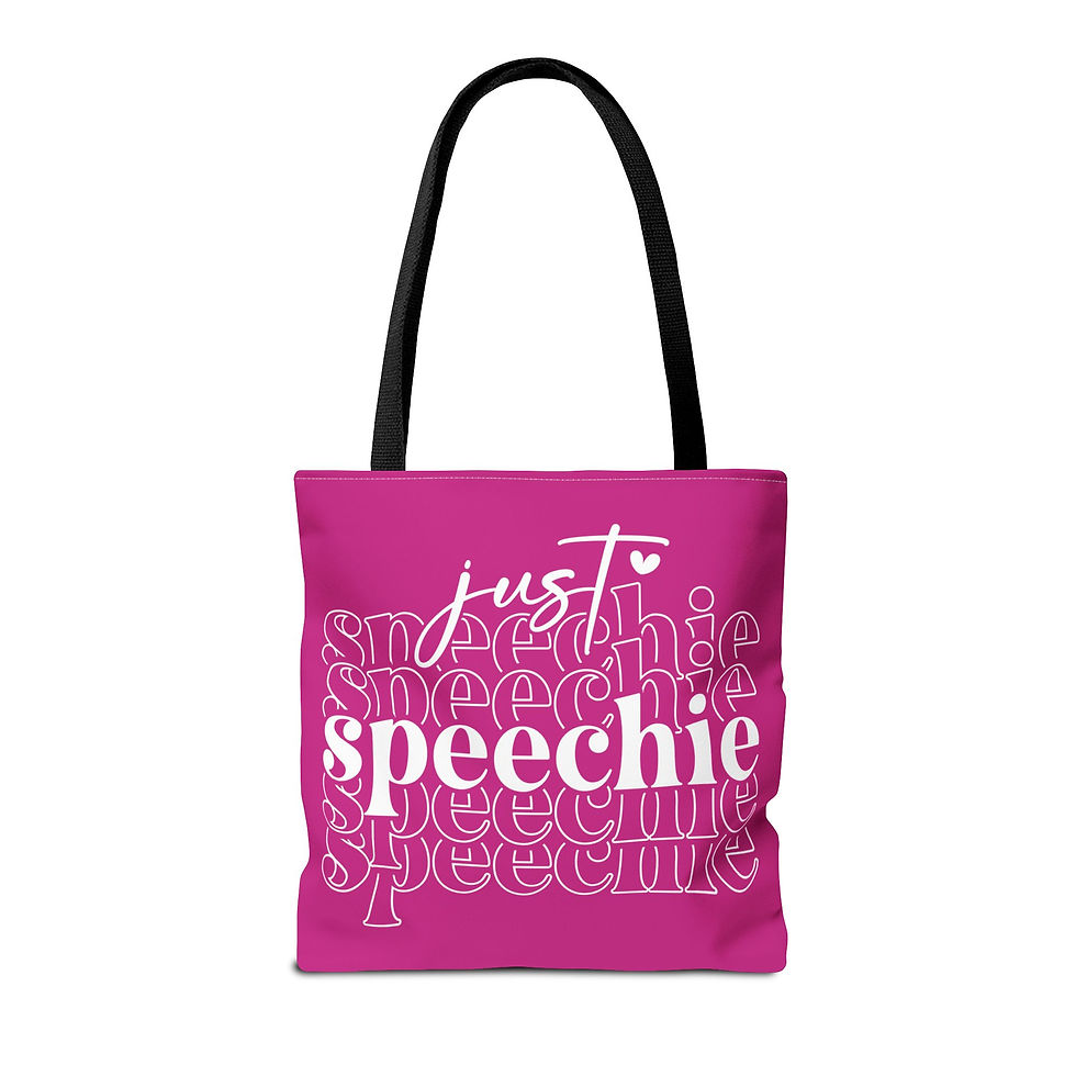 Thumbnail: Just Speechie Dark Pink Tote Bag