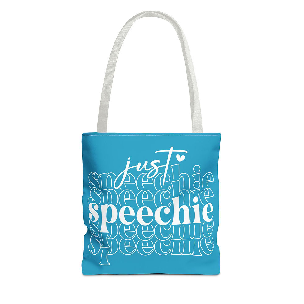 Thumbnail: Just Speechie Teal Tote Bag