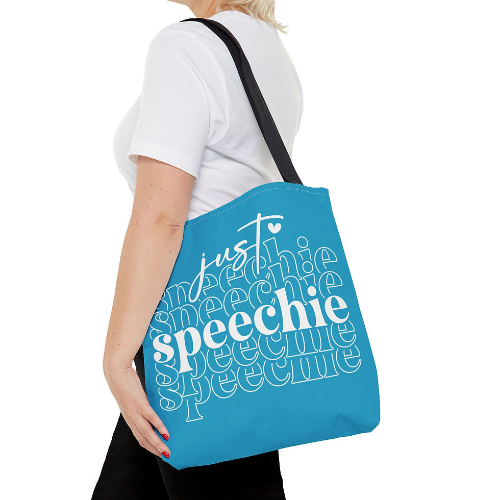 Thumbnail: Just Speechie Teal Tote Bag