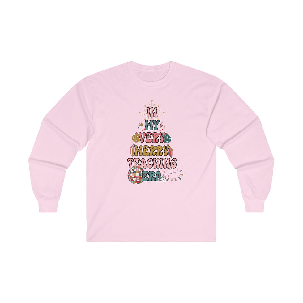 Thumbnail: In My Very Merry Teaching Era Long Sleeve Tee for Teachers