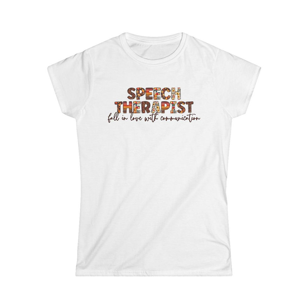 Thumbnail: Autumn Speech Fall in Love with Communication Women's Softstyle Tee