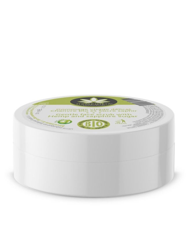 GOMMAGE VISAGE DÉLICAT AU CHANVRE BIO ET AU SUCRE SAPHIR 50 ml