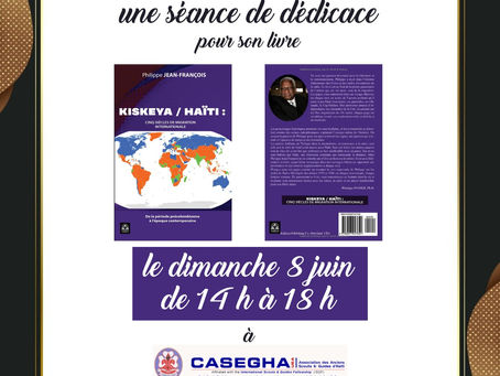 Haïti cinq siècles de migrations internationales : le livre de Philippe Jean-François en dédicace à New York