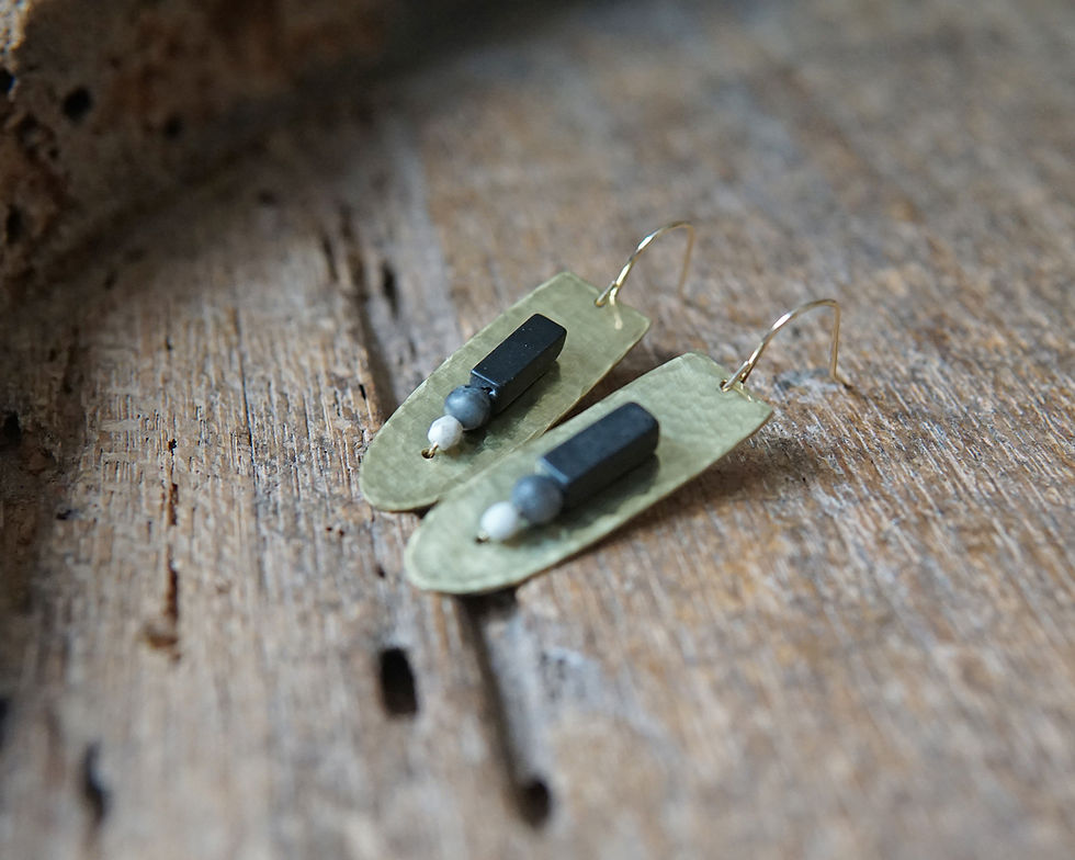 Thumbnail: Pillar Dangles  |  Black Onyx (Wholesale)