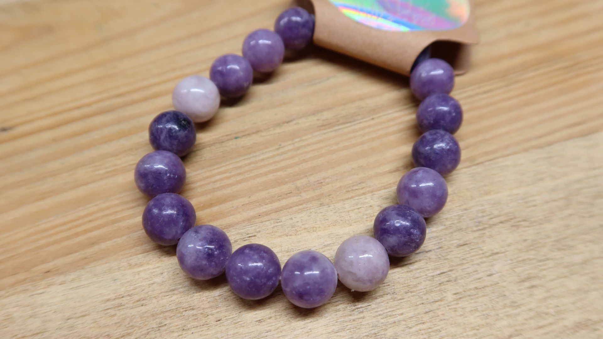 Chunky Lepidolite Bead Bracelet 