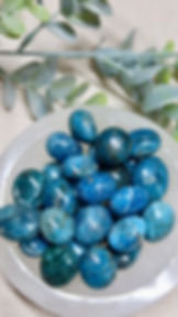 Blue Apatite Tumblestone