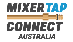 A close-up of the Mixer Tap Connect, highlighting its sturdy, leak-proof design.