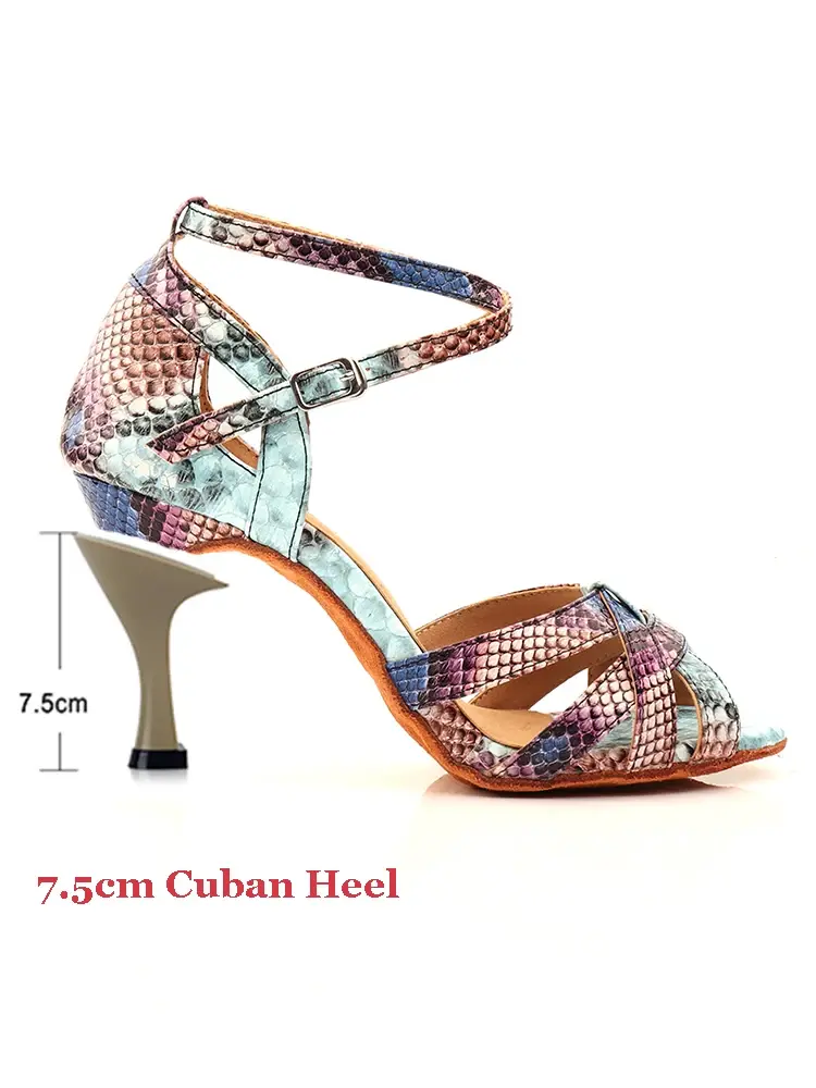 Thumbnail: Snake Texture Ballroom/Salsa Dance Shoes