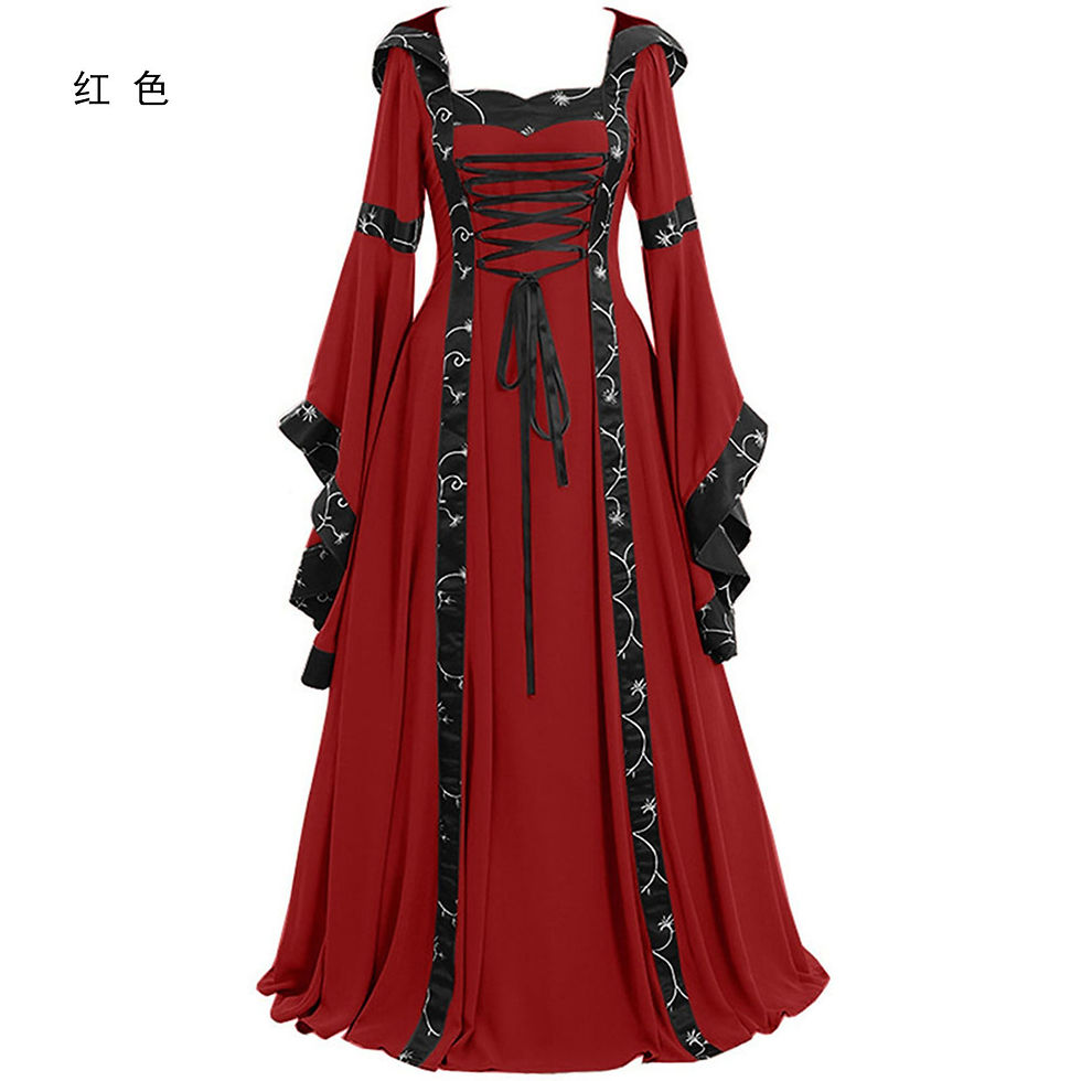 Thumbnail: Women New Hooded Medieval  Renaissance Dress