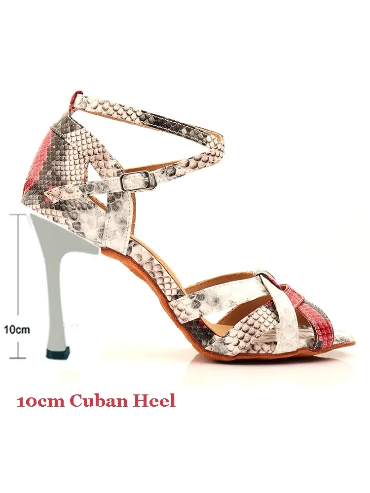 Thumbnail: Snake Texture Ballroom/Salsa Dance Shoes