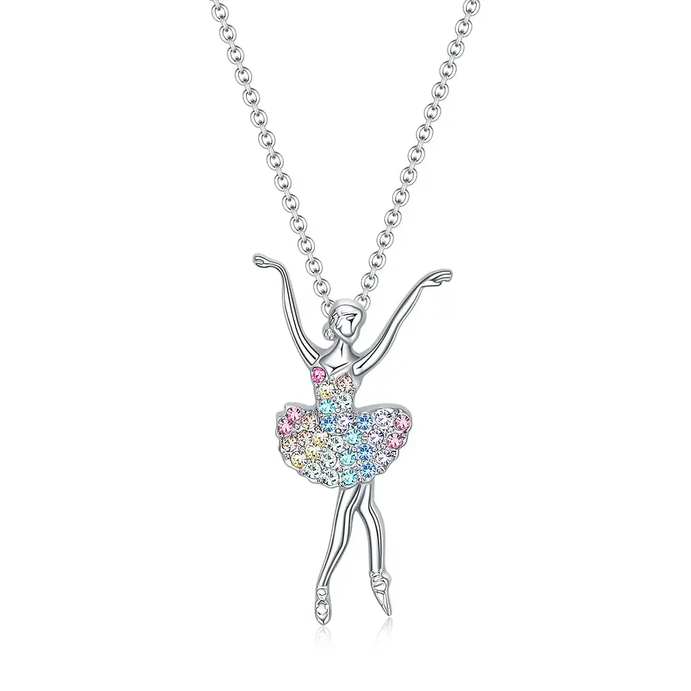 Thumbnail: Dancing Ballerina Pendant Necklace