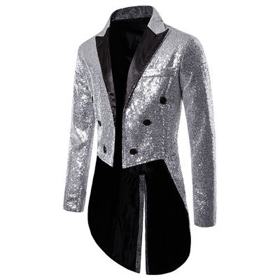 Thumbnail: Shiny Sequin Glitter Embellished Blazer