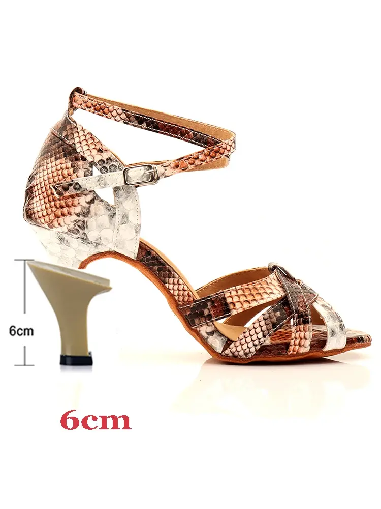 Thumbnail: Snake Texture Ballroom/Salsa Dance Shoes