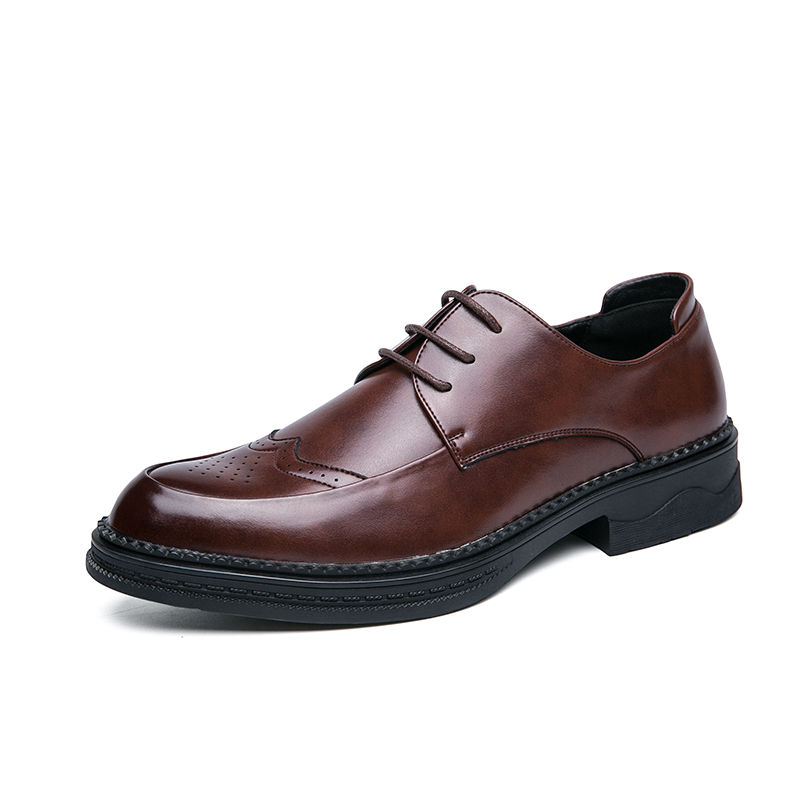 Thumbnail: Men's Italian Style Formal Genuine Leather Oxford Shoes