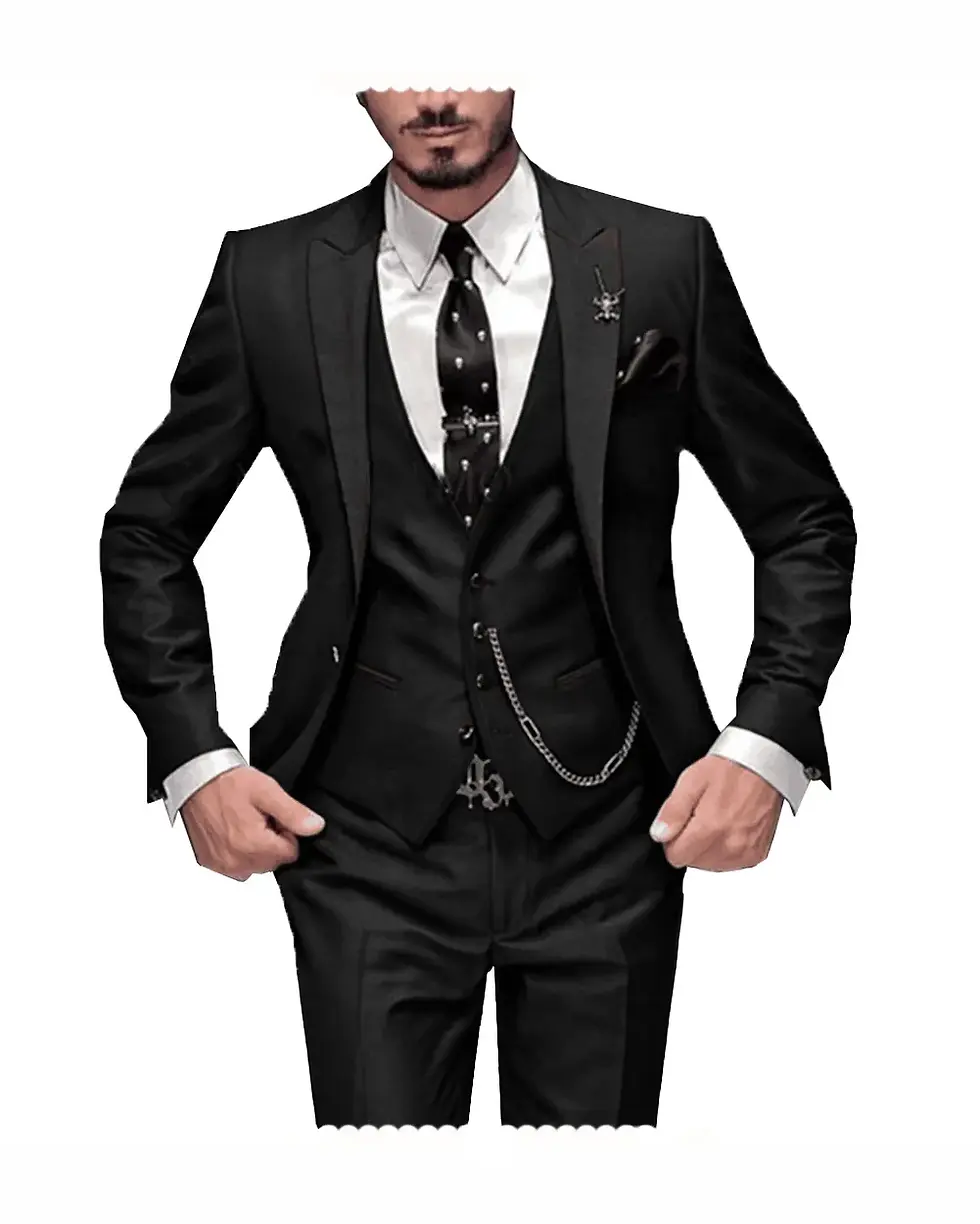 Thumbnail: Men's Slim Fit 3 Piece Tuxedo  (Jacket+Pants+Vest)