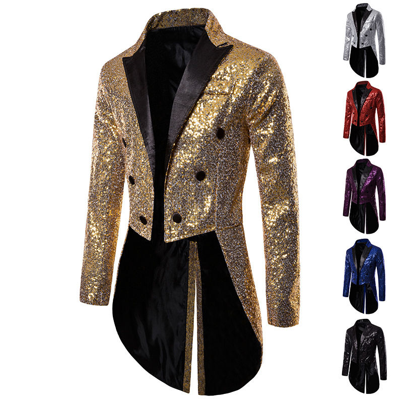 Thumbnail: Shiny Sequin Glitter Embellished Blazer