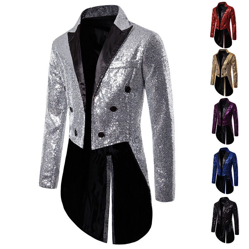Thumbnail: Shiny Sequin Glitter Embellished Blazer